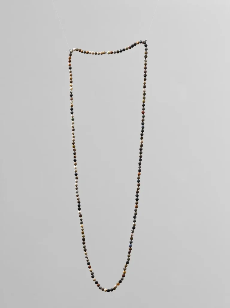 Fossil Necklace, 2013, by Katie Paterson. Courtesy of the Artist and Ingleby, Edinburgh. Photograph by John McKenzie.