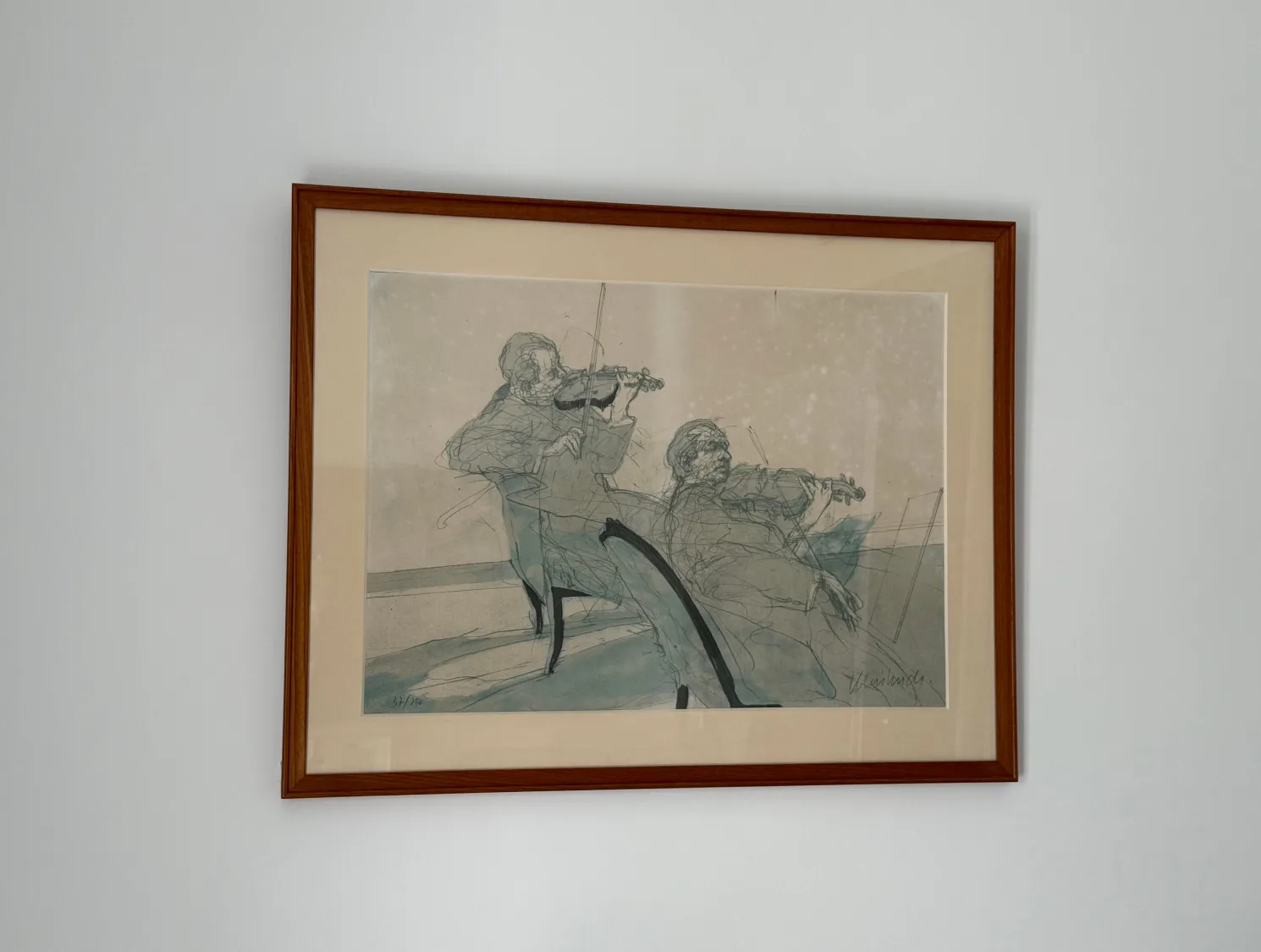 Ms. Ogino’s first piece of art she purchased: Claude Weisbuch’s lithograph