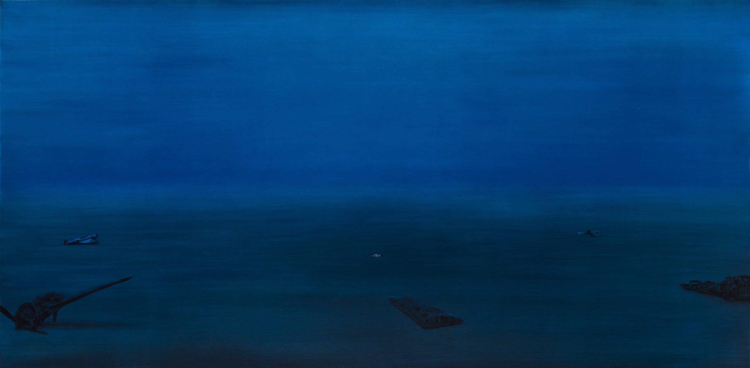 The sky sinks into the sea
