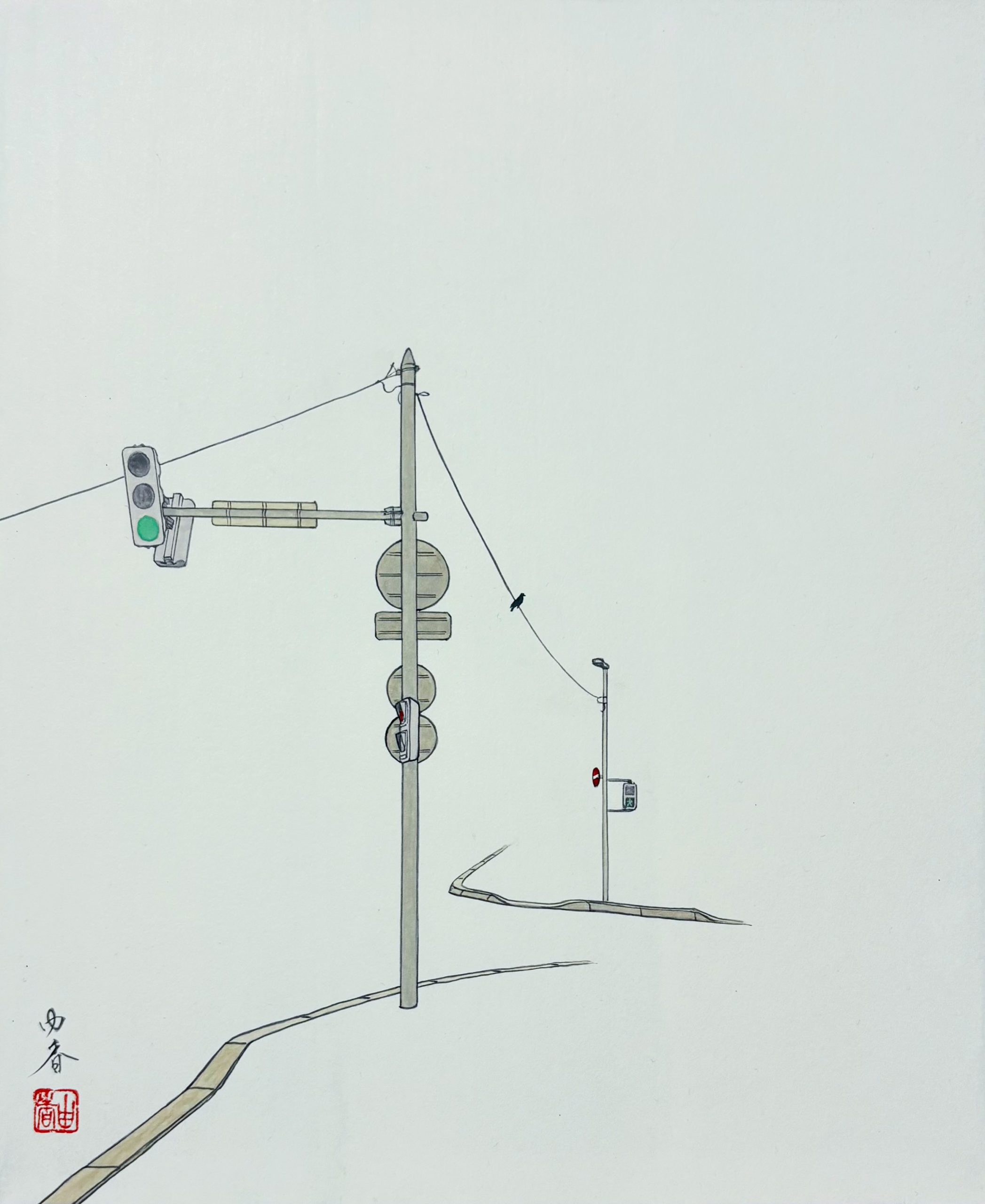 Landscapes with Crows | 街と烏図
