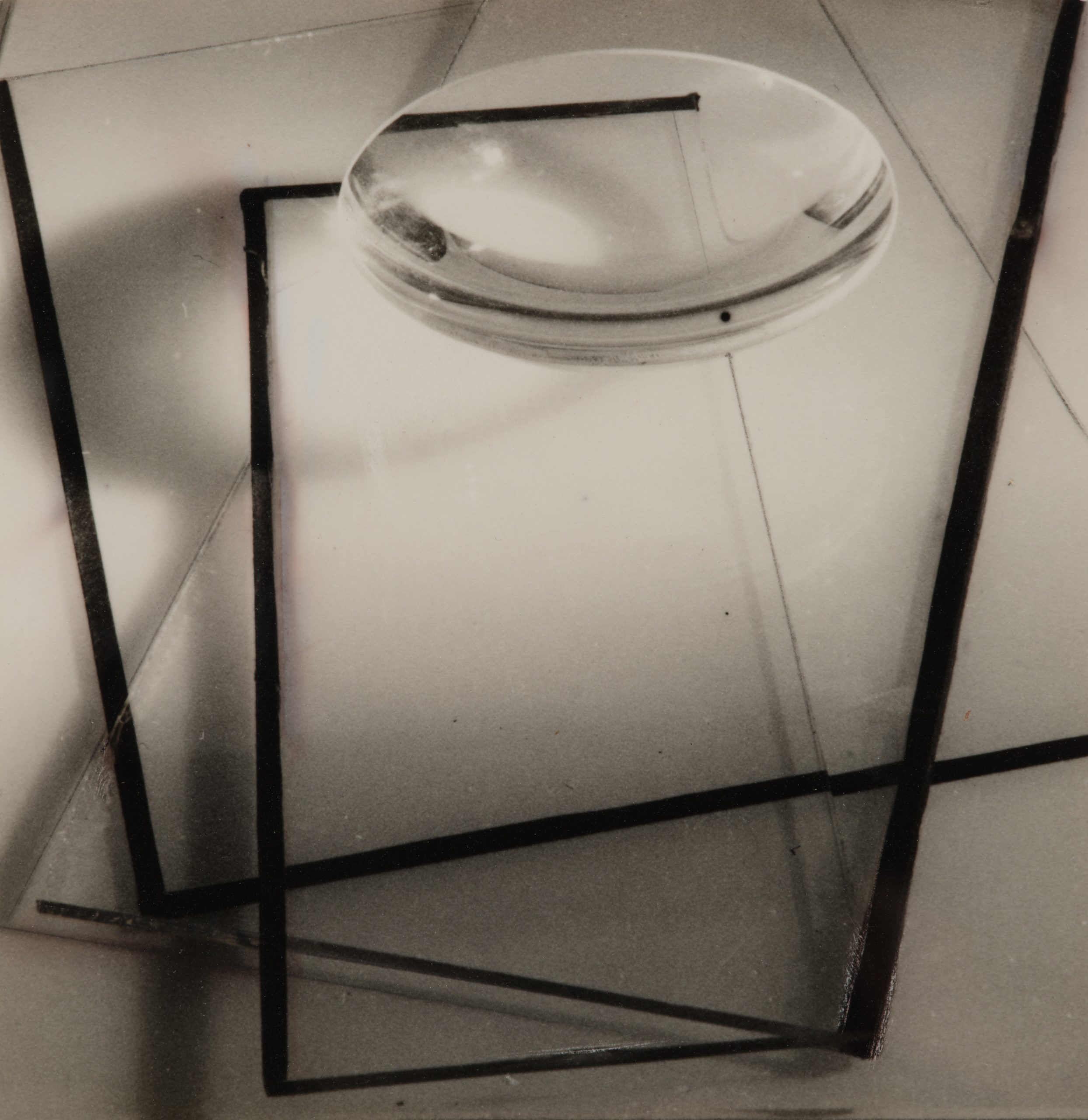 Glass Sheet Abstract, Circles and Squares II